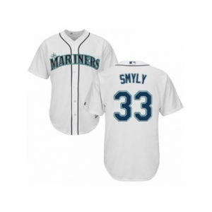 Youth Majestic Seattle Mariners #33 Drew Smyly Replica White Home Cool Base MLB Jersey