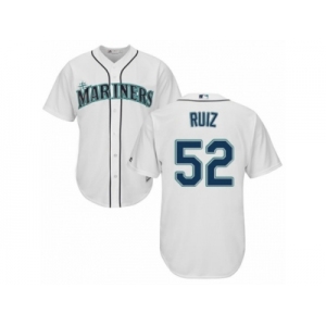 Youth Majestic Seattle Mariners #52 Carlos Ruiz Authentic White Home Cool Base MLB Jersey