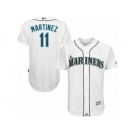 Youth Seattle Mariners #11 Edgar Martinez Majestic White Home Cool Base Player Jersey