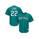 Youth Seattle Mariners #22 Robinson Cano Green Cool Base Stitched MLB Jersey