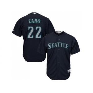 Youth Seattle Mariners #22 Robinson Cano Navy Blue Cool Base Stitched MLB Jersey