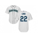 Youth Seattle Mariners #22 Robinson Cano White Cool Base Stitched MLB Jersey