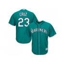 Youth Seattle Mariners #23 Nelson Cruz Green Cool Base Stitched MLB Jersey