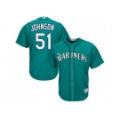 Youth Seattle Mariners #51 Randy Johnson Green Cool Base Stitched MLB Jersey