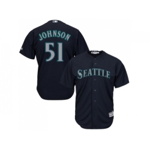 Youth Seattle Mariners #51 Randy Johnson Navy Blue Cool Base Stitched MLB Jersey