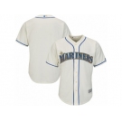 Youth Seattle Mariners Majestic Blank Cream Alternate Cool Base Jersey