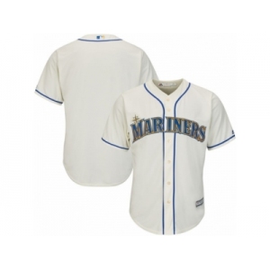 Youth Seattle Mariners Majestic Blank Cream Alternate Cool Base Jersey