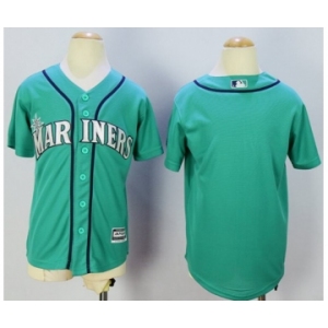 Youth mlb Seattle Mariners Blank Green Official Cool Base Jersey