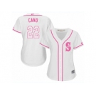 Women's Majestic Seattle Mariners #22 Robinson Cano Authentic White Fashion Cool Base MLB Jersey