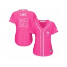 Women's Majestic Seattle Mariners #22 Robinson Cano Replica Pink Fashion Cool Base MLB Jersey