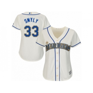 Women's Majestic Seattle Mariners #33 Drew Smyly Replica Cream Alternate Cool Base MLB Jersey