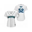 Women's Majestic Seattle Mariners #52 Carlos Ruiz Authentic White Home Cool Base MLB Jersey