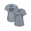 Women's Majestic Seattle Mariners #52 Carlos Ruiz Replica Grey Road Cool Base MLB Jersey