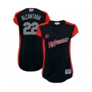 Women's Miami Marlins #22 Sandy Alcantara Authentic Navy Blue National League 2019 Baseball All-Star Jersey