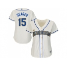 Women's Seattle Mariners #15 Kyle Seager Cream Alternate Stitched MLB Jersey