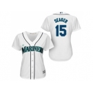 Women's Seattle Mariners #15 Kyle Seager White Home Stitched MLB Jersey