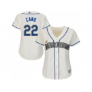 Women's Seattle Mariners #22 Robinson Cano Cream Alternate Stitched MLB Jersey