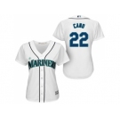 Women's Seattle Mariners #22 Robinson Cano White Home Stitched MLB Jersey