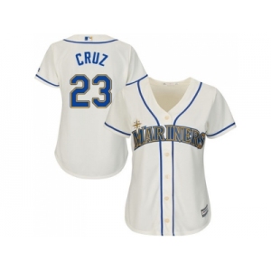 Women's Seattle Mariners #23 Nelson Cruz Cream Alternate Stitched MLB Jersey