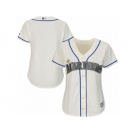 Women's Seattle Mariners Majestic Blank Cream Alternate Cool Base Jersey