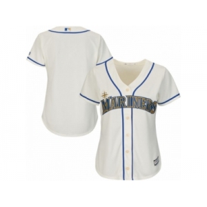 Women's Seattle Mariners Majestic Blank Cream Alternate Cool Base Jersey