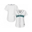 Women's Seattle Mariners Majestic Blank White Home Cool Base Jersey