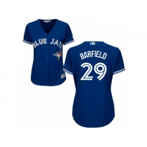 Women Majestic Toronto Blue Jays #29 Jesse Barfield Authentic Blue Alternate MLB Jersey