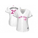 Women Mother's Day Toronto Blue Jays #20 Josh Donaldson White Replica Jersey