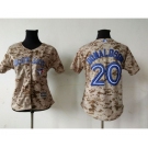 Women Toronto Blue Jays #20 Josh Donaldson Camo Fashion Stitched MLB Jersey