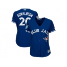 Women Toronto Blue Jays #20 Josh Donaldson Majestic Royal 2018 Spring Training Cool Base Player Jersey