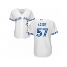 Women's Majestic Toronto Blue Jays #57 Mat Latos Authentic White Home MLB Jersey