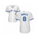 Women's Majestic Toronto Blue Jays #8 Kendrys Morales Replica White Home MLB Jersey