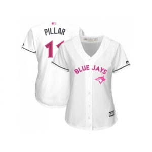 Women's Toronto Blue Jays #11 Kevin Pillar White Mother's Day Cool Base Stitched MLB Jersey