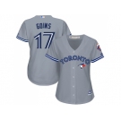 Women's Toronto Blue Jays #17 Ryan Goins Grey Road Stitched MLB Jersey