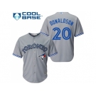 Women's Toronto Blue Jays #20 Josh Donaldson Grey Road Stitched MLB Jersey