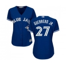 Women's Toronto Blue Jays #27 Vladimir Guerrero Jr. Authentic Blue Alternate Baseball Jersey