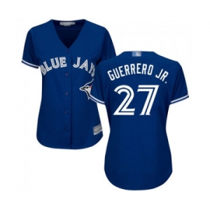 Women's Toronto Blue Jays #27 Vladimir Guerrero Jr. Authentic Blue Alternate Baseball Jersey