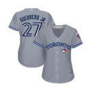 Women's Toronto Blue Jays #27 Vladimir Guerrero Jr. Authentic Grey Road Baseball Jersey