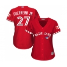 Women's Toronto Blue Jays #27 Vladimir Guerrero Jr. Authentic Scarlet Alternate Baseball Jersey