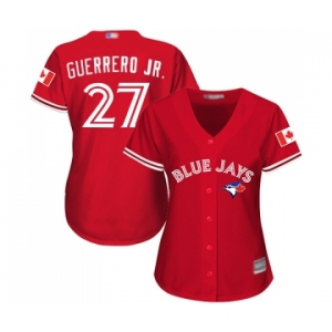 Women's Toronto Blue Jays #27 Vladimir Guerrero Jr. Authentic Scarlet Alternate Baseball Jersey