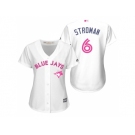 Women's Toronto Blue Jays #6 Marcus Stroman White Home 2016 Mother's Day Cool Base Jersey