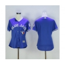 Women's Toronto Blue Jays Blank Majestic Blue 40th Anniversary Patch Cool Base Jersey