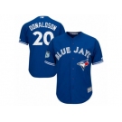 Youth Majestic Toronto Blue Jays #20 Josh Donaldson Authentic Royal Blue 2017 Spring Training Cool Base MLB Jersey