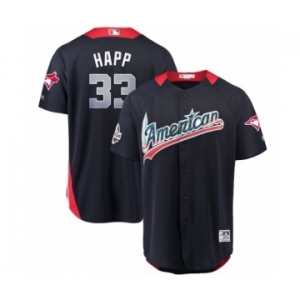 Youth Majestic Toronto Blue Jays #33 J.A. Happ Game Navy Blue American League 2018 MLB All-Star MLB Jersey
