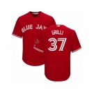 Youth Majestic Toronto Blue Jays #37 Jason Grilli Authentic Red Canada Day MLB Jersey