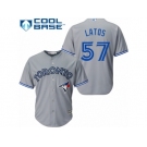 Youth Majestic Toronto Blue Jays #57 Mat Latos Replica Grey Road MLB Jersey