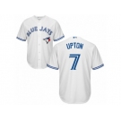 Youth Majestic Toronto Blue Jays #7 B.J. Upton Authentic White Home MLB Jersey