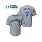 Youth Majestic Toronto Blue Jays #7 B.J. Upton Replica Grey Road MLB Jersey