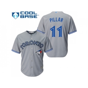 Youth Toronto Blue Jays #11 Kevin Pillar Grey Cool Base Stitched MLB Jersey