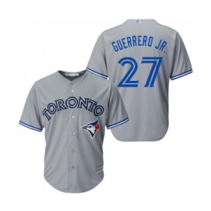 Youth Toronto Blue Jays #27 Vladimir Guerrero Jr. Authentic Grey Road Baseball Jersey